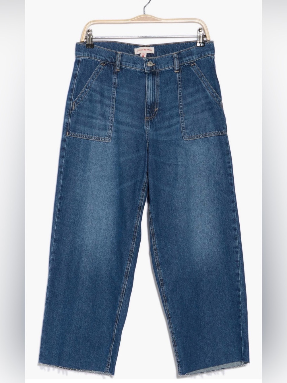 LUCKY BRAND Wide Leg Utility Pocket Denim Jeans - Blue